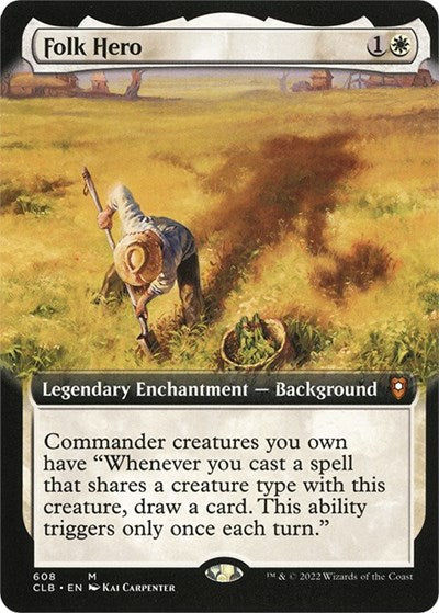 Folk Hero (Extended Art) (Commander Legends: Battle for Baldur's Gate) Near Mint