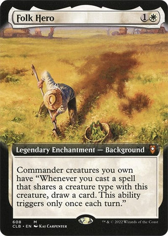 Folk Hero (Extended Art) (Commander Legends: Battle for Baldur's Gate) Near Mint