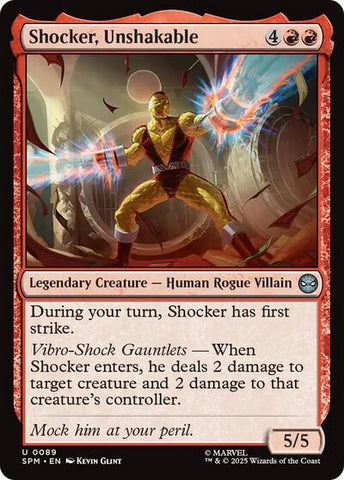 Shocker, Unshakable (Marvel's Spider-Man) Near Mint Foil