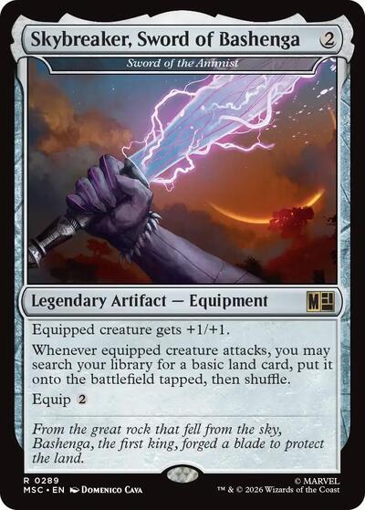 Skybreaker, Sword of Bashenga - Sword of the Animist (Surge Foil) (Commander: Marvel Super Heroes) Near Mint Foil