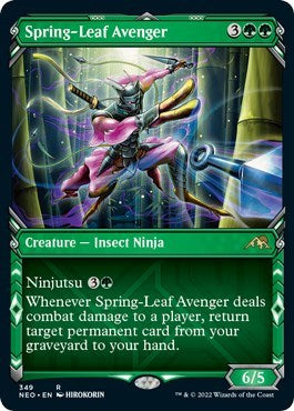 Spring-Leaf Avenger (Showcase) (Kamigawa: Neon Dynasty) Near Mint Foil