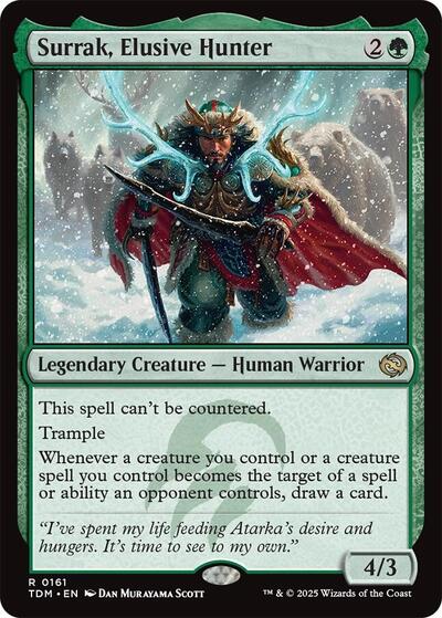 Surrak, Elusive Hunter (Tarkir: Dragonstorm) Light Play Foil