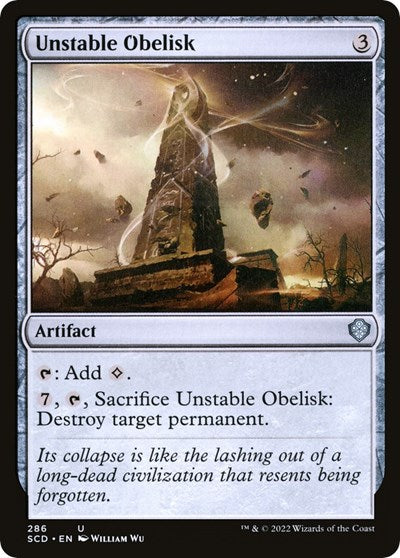 Unstable Obelisk (Commander 2022 Starter Decks) Near Mint