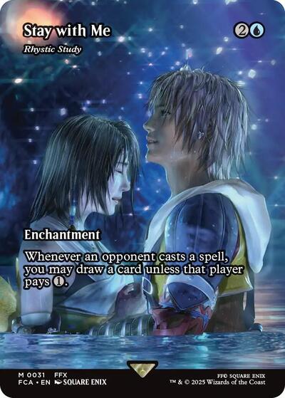 Stay with Me - Rhystic Study (Showcase) (Universes Beyond: FINAL FANTASY: Through the Ages) Near Mint