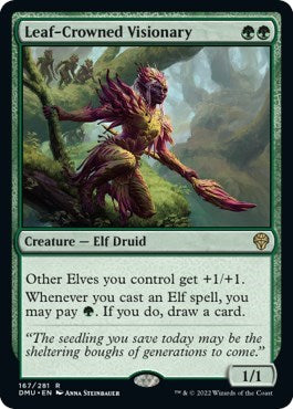 Leaf-Crowned Visionary (Dominaria United) Near Mint