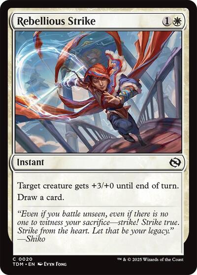 Rebellious Strike (Tarkir: Dragonstorm) Light Play Foil