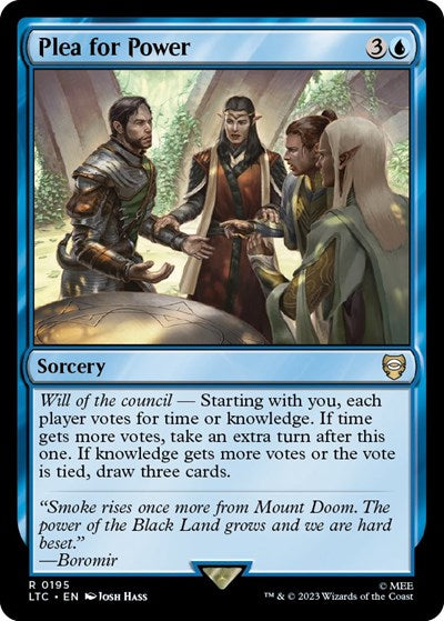 Plea for Power (Commander: The Lord of the Rings: Tales of Middle-earth) Near Mint