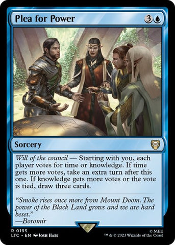 Plea for Power (Commander: The Lord of the Rings: Tales of Middle-earth) Near Mint