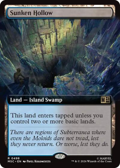 Sunken Hollow (Extended Art) (Commander: Marvel Super Heroes) Near Mint