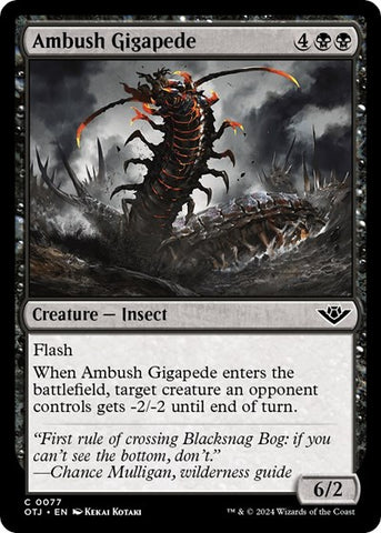 Ambush Gigapede (Outlaws of Thunder Junction) Near Mint Foil
