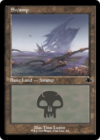 Swamp (406) (Retro Frame) (Dominaria Remastered) Near Mint