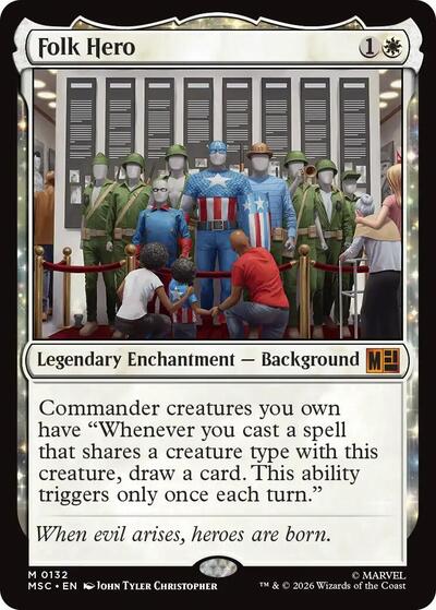 Folk Hero (Surge Foil) (Commander: Marvel Super Heroes) Near Mint Foil