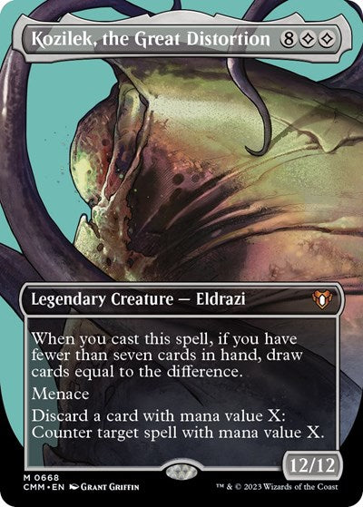 Kozilek, the Great Distortion (Borderless) (Commander Masters) Near Mint Foil