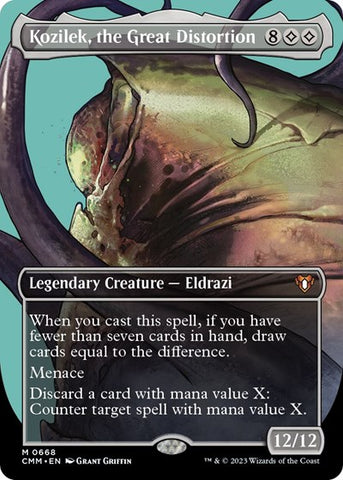 Kozilek, the Great Distortion (Borderless) (Commander Masters) Near Mint Foil