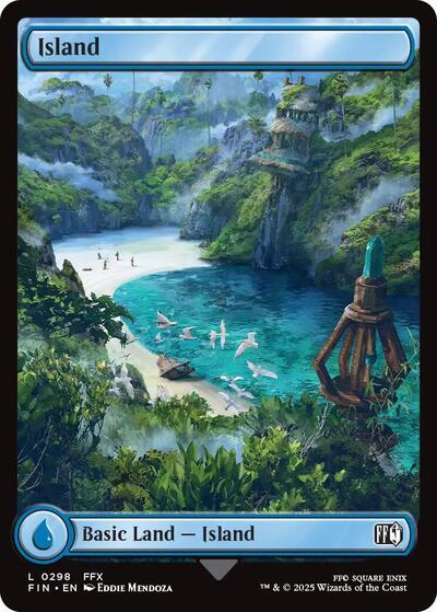 Island (0298) (Universes Beyond: FINAL FANTASY) Light Play Foil