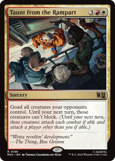Taunt from the Rampart (Surge Foil) (Commander: Marvel Super Heroes) Near Mint Foil