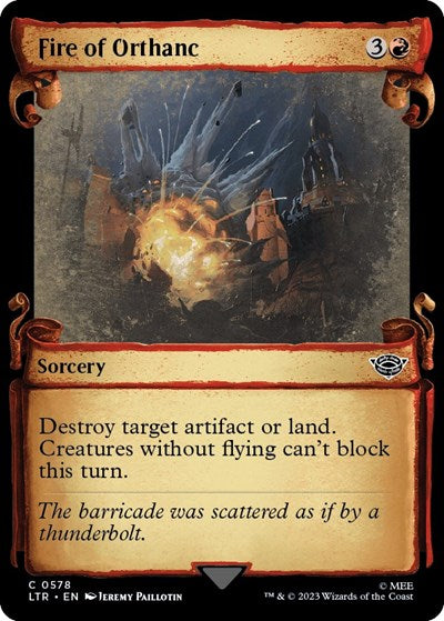 Fire of Orthanc (Showcase Scrolls) (Universes Beyond: The Lord of the Rings: Tales of Middle-earth) Near Mint Foil