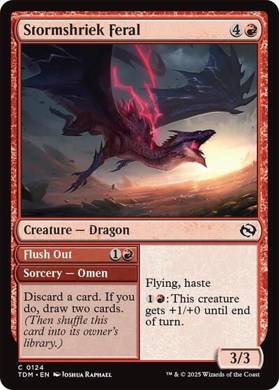 Stormshriek Feral (Tarkir: Dragonstorm) Light Play Foil