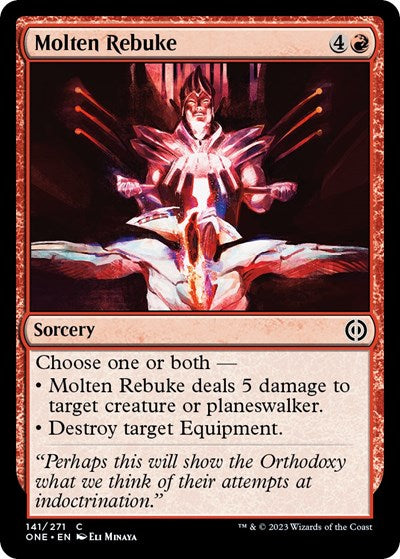Molten Rebuke (Phyrexia: All Will Be One) Near Mint Foil