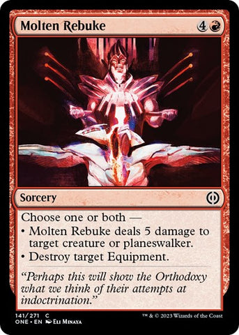 Molten Rebuke (Phyrexia: All Will Be One) Near Mint Foil