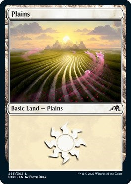 Plains (283) (Kamigawa: Neon Dynasty) Near Mint Foil