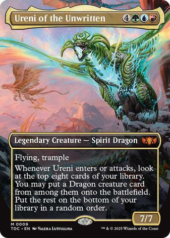 Ureni of the Unwritten (Borderless) (Commander: Tarkir: Dragonstorm) Near Mint Foil