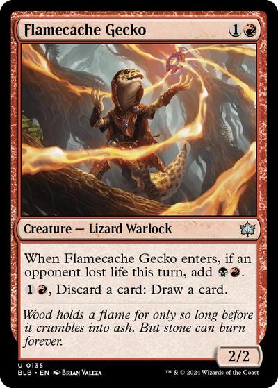 Flamecache Gecko (Bloomburrow) Near Mint