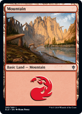Mountain (265) (Throne of Eldraine) Near Mint Foil