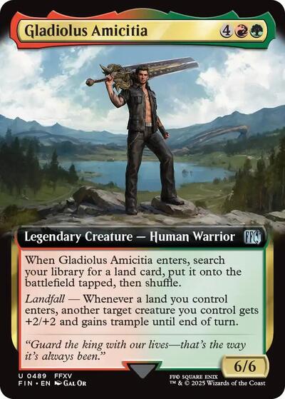 Gladiolus Amicitia (Extended Art) (Universes Beyond: FINAL FANTASY) Near Mint Foil