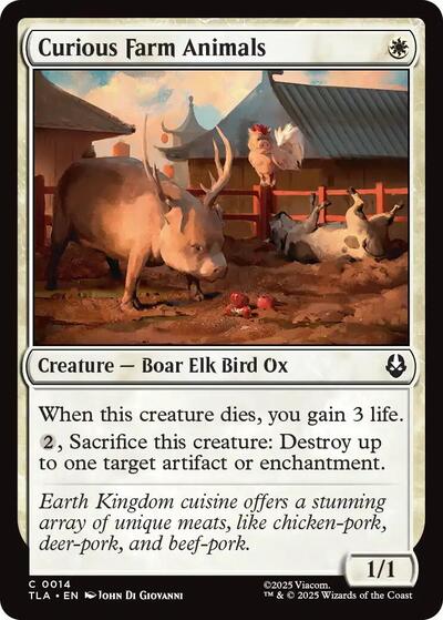 Curious Farm Animals (Avatar: The Last Airbender) Near Mint Foil