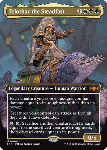 Felothar the Steadfast (Borderless) (Commander: Tarkir: Dragonstorm) Near Mint Foil
