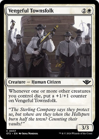 Vengeful Townsfolk (Outlaws of Thunder Junction) Near Mint Foil