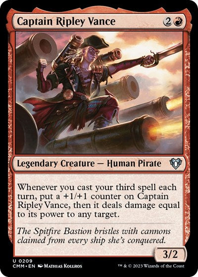 Captain Ripley Vance (Commander Masters) Near Mint Foil