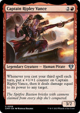 Captain Ripley Vance (Commander Masters) Near Mint Foil
