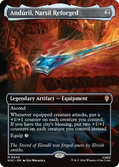 Anduril, Narsil Reforged (Borderless) (The Hobbit: Eternal-Legal) Near Mint Foil