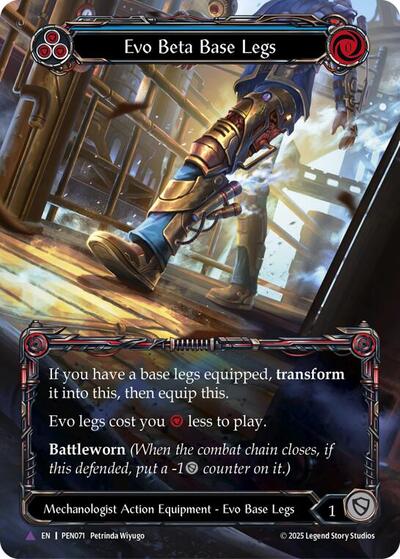 Evo Beta Base Legs (Blue) (Marvel) (Compendium of Rathe) Near Mint Cold Foil