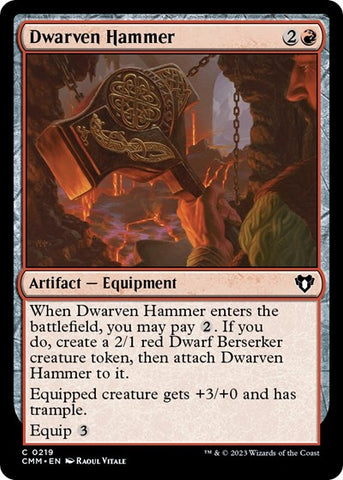 Dwarven Hammer (Commander Masters) Near Mint Foil