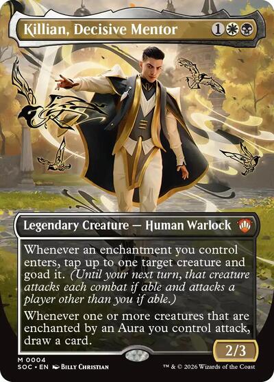 Killian, Decisive Mentor (Borderless) (Commander: Secrets of Strixhaven) Near Mint Foil
