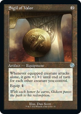 Sigil of Valor (The Brothers' War: Retro Frame Artifacts) Near Mint Foil