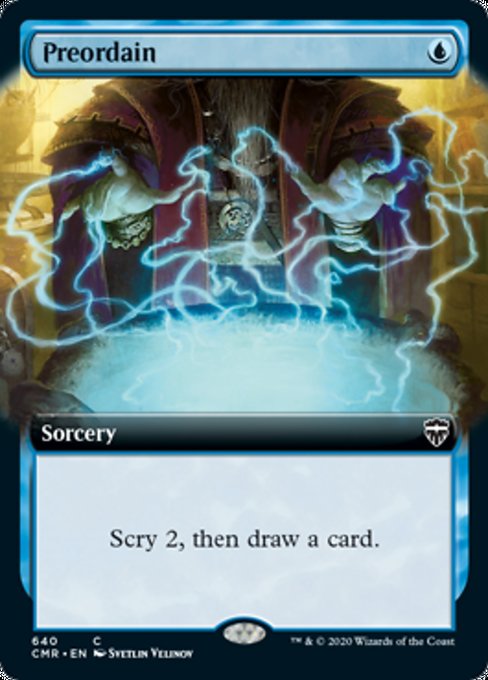 Preordain (Extended Art) (Commander Legends) Near Mint Foil