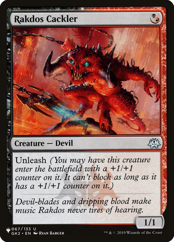 Rakdos Cackler (The List) Near Mint