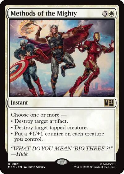 Methods of the Mighty (Surge Foil) (Commander: Marvel Super Heroes) Near Mint Foil