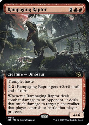 Rampaging Raptor (Extended Art) (March of the Machine) Near Mint