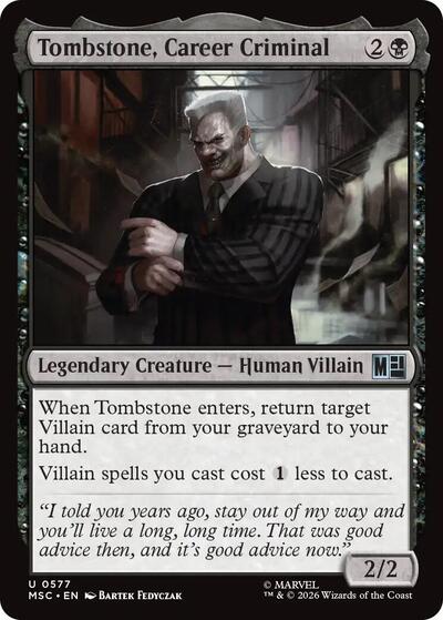 Tombstone, Career Criminal (0577) (Commander: Marvel Super Heroes) Near Mint Foil