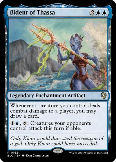Bident of Thassa (Commander: Bloomburrow) Near Mint