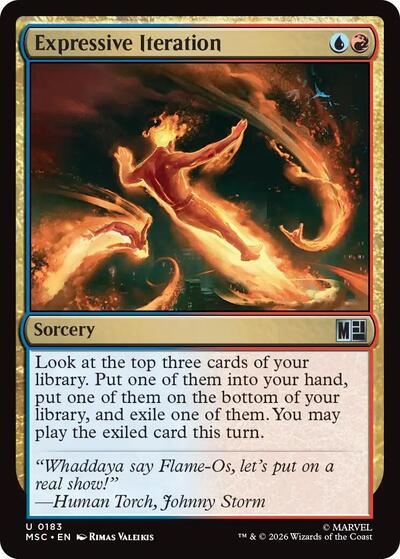 Expressive Iteration (Surge Foil) (Commander: Marvel Super Heroes) Near Mint Foil