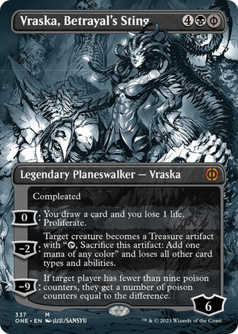 Vraska, Betrayal's Sting (Borderless) (Phyrexia: All Will Be One) Near Mint Foil