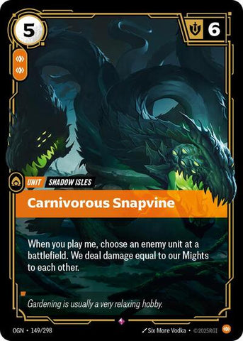 Carnivorous Snapvine (Origins) Near Mint Foil