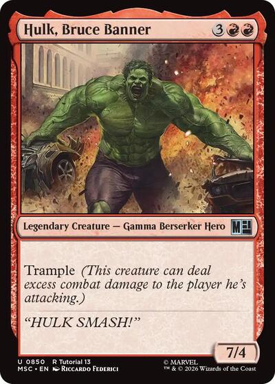Hulk, Bruce Banner (850) (Commander: Marvel Super Heroes) Near Mint