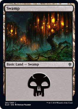 Swamp (261) (Throne of Eldraine) Near Mint Foil
